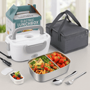 HotBox Inox™ – Fiambrera Eléctrica 2 en 1 con Calentamiento Rápido